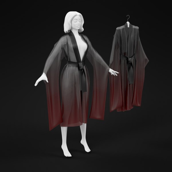 3d hight silk kimono model