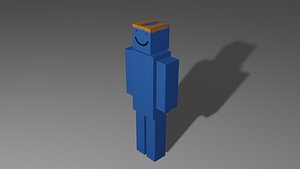 3D Stevie - minecraft like character - RIGGED model