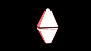 Diamond UFO Glowing Red