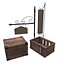 Conjunto de mobiliario urbano medieval