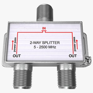Coaxial Cable 2 Way Splitter