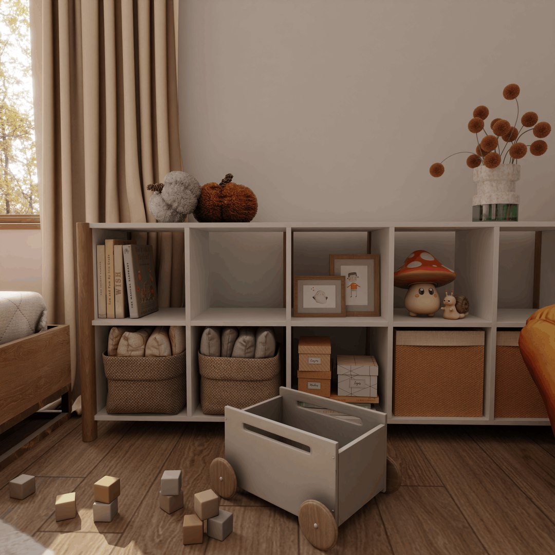 3D Model Autumn Kids Room Blender Scene - TurboSquid 2305821