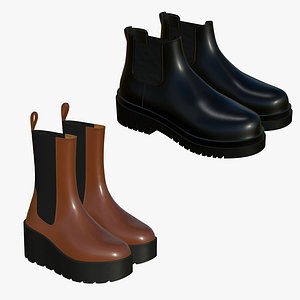 Realistic Leather Boots V15 model