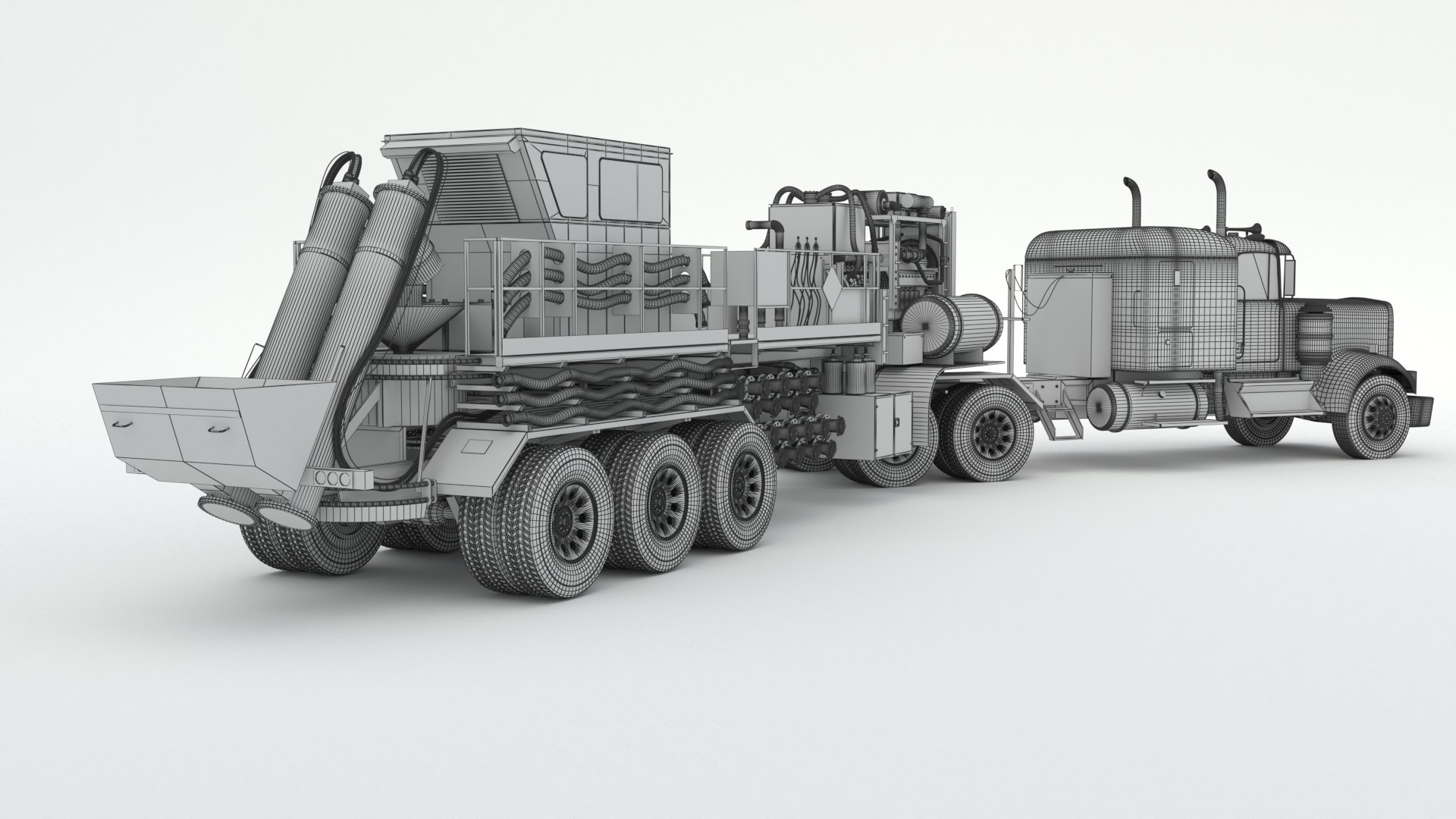 Frac Pack: Pumper, Blender, Sandhog and Missile 3D model - TurboSquid ...