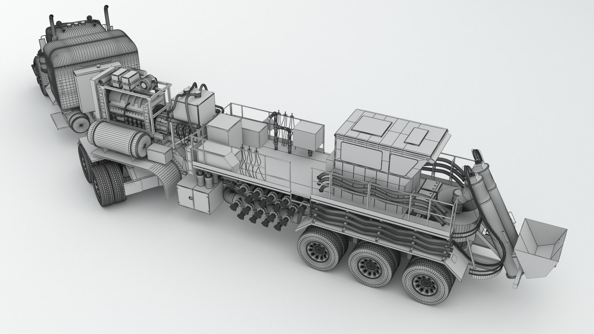 Frac Pack: Pumper, Blender, Sandhog and Missile 3D model - TurboSquid ...
