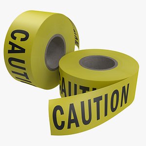 3d barricade tape model
