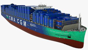 Container Ship CMA Jacques Saade model