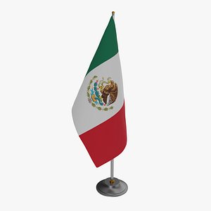 3D Table Flag Mexico model