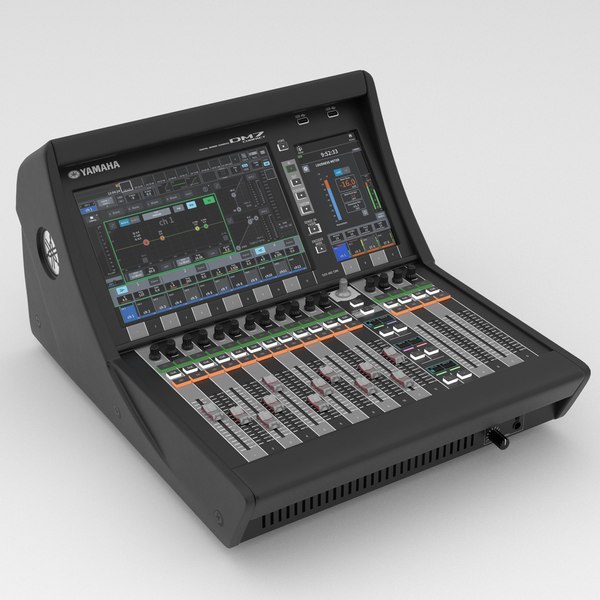 modelo 3d Consola de mezclas digital compacta Yamaha DM7 - TurboSquid ...