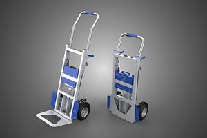 3D model POWERED ELECTRIC MOTOR HAND TRUCK DOLLY HANDTRUCK STAIR CLIMBING