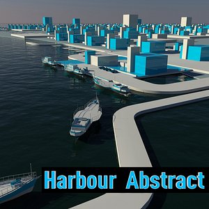 abstract harbour 3d obj