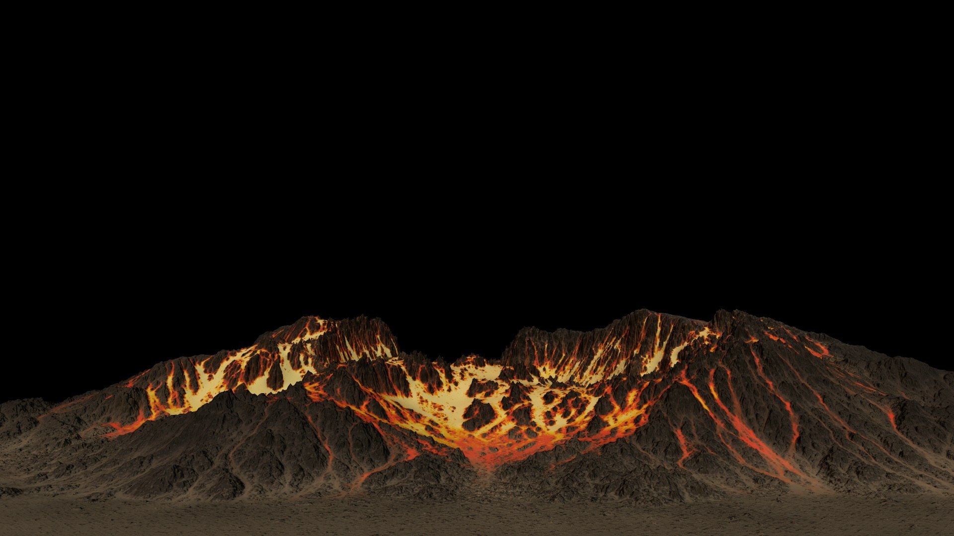 volcano 3d obj