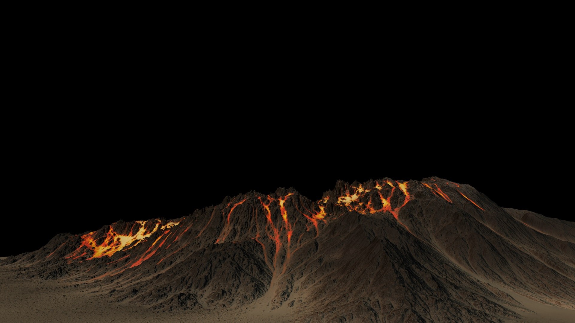 volcano 3d obj