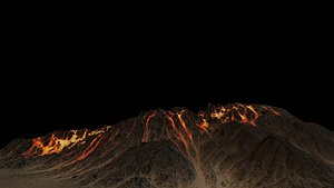 volcano 3d obj