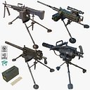 4 Machine Guns All PBR Unity UE Textures Included