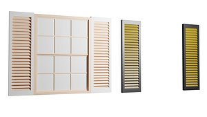 Window and Shutters Set 3D