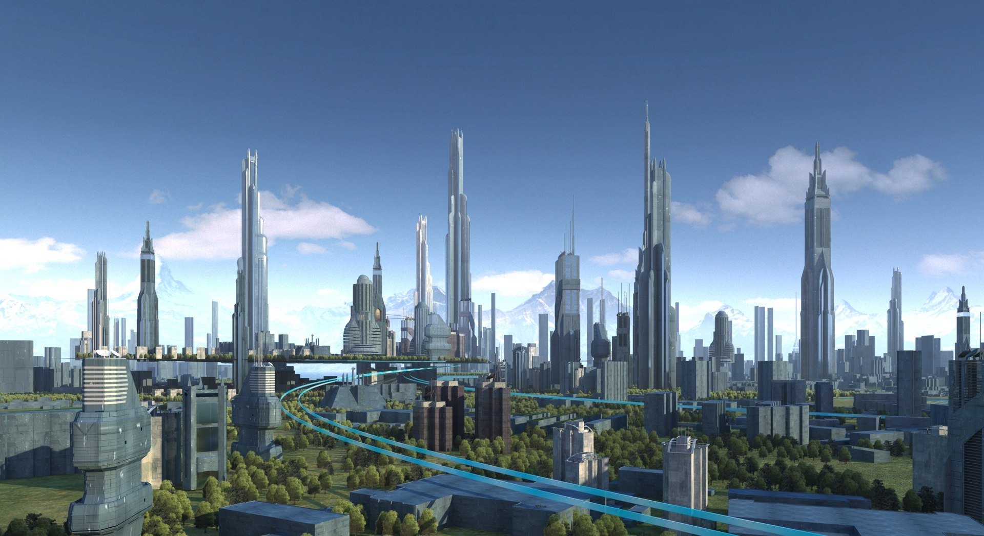 Future City 04 Model - TurboSquid 2324695