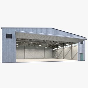3D Aircraft Hangar metal