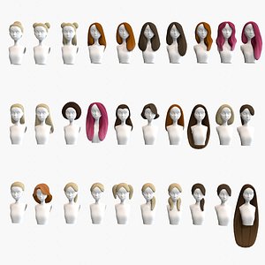 Hairstyles collection 3D