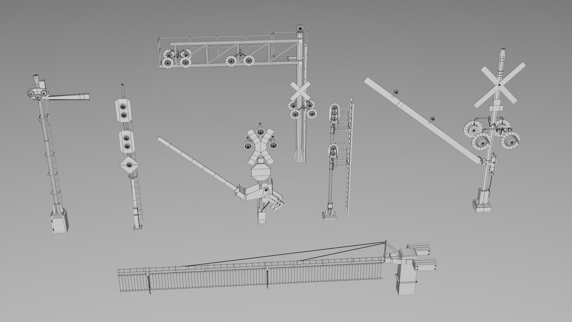 7 Railway Signals Collection 3D Model - TurboSquid 2422165