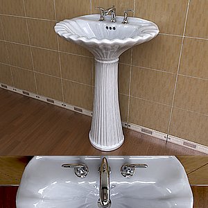 St.Thomas Creations Sink & AquaBrass Faucet Set Vol 1