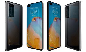 huawei p40 black 3D model