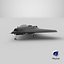 Drone de combat furtif avec train d'atterrissage baissé, noir