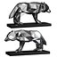 Polygonal sculpture wolf