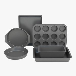 Carbon Steel Oven Bakeware Baking Set 3D model