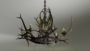 Pendant candlestick horns 3D model