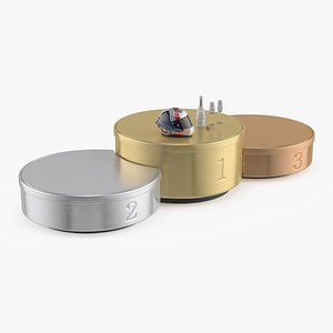 Racing Helmet on Winners Podium