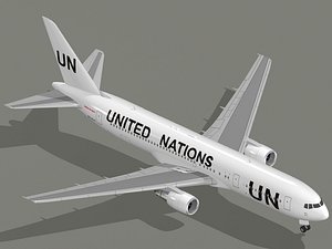 boeing 767-300 er united nations 3D model
