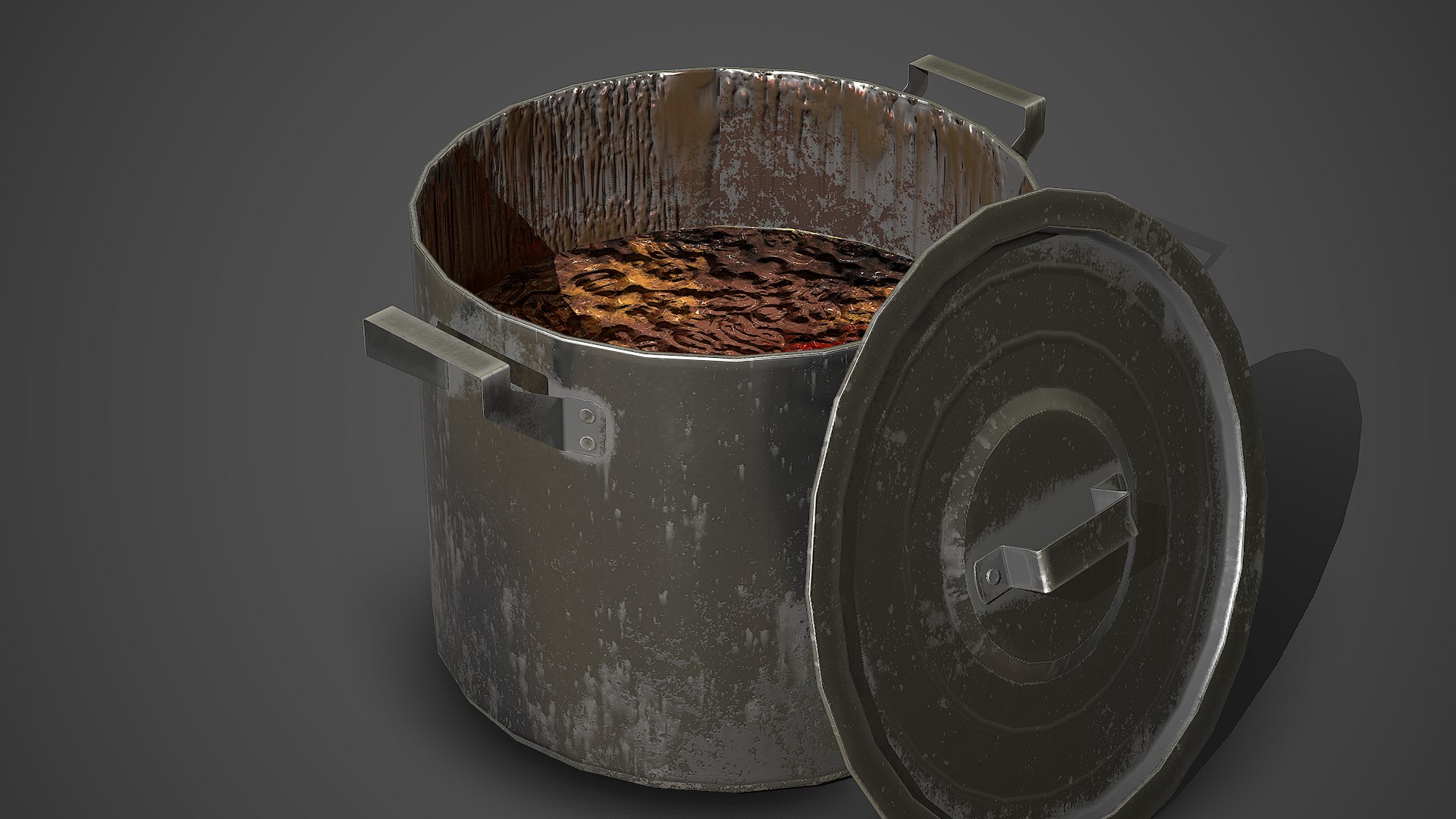 Old Saucepan PBR Game Ready 3D Model TurboSquid 1763316