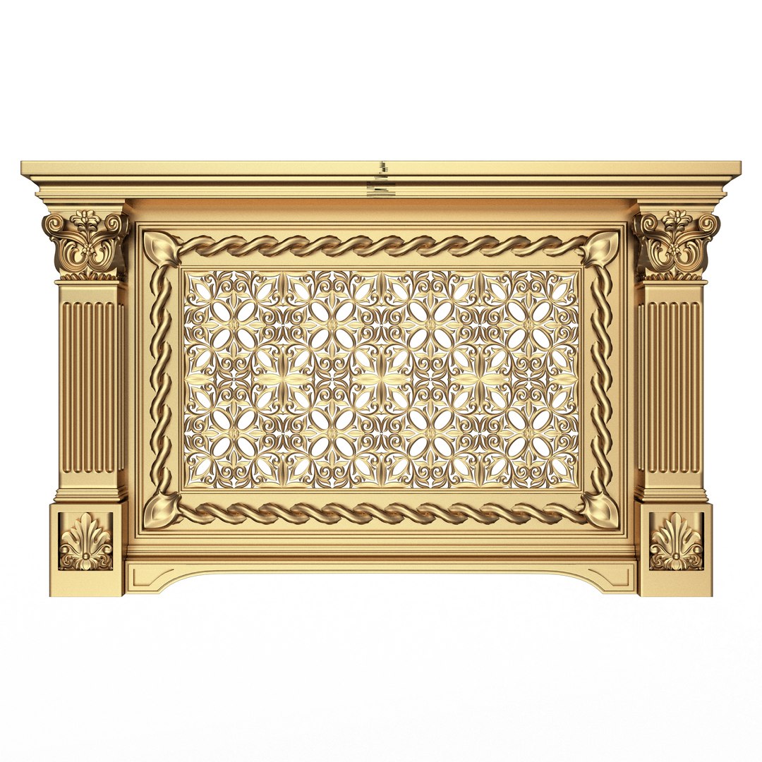 Radiator Cover Decorative Screening Grille Panel 011 model - TurboSquid ...