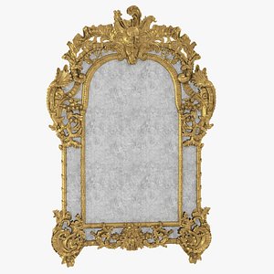 3d louis xiv giltwood mirror