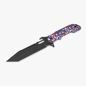 3D model combat knife