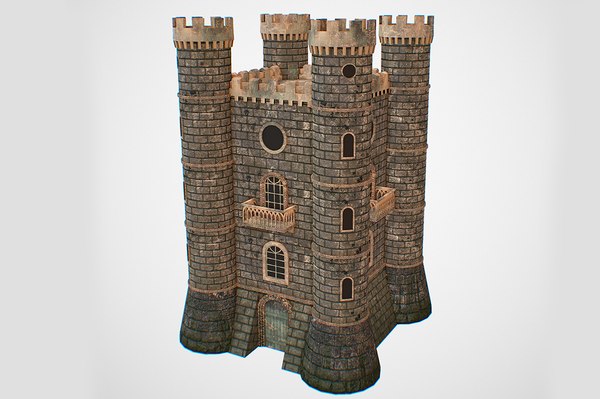 3D castle gaming pbr model