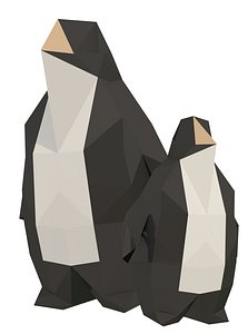 Low poly penguin
