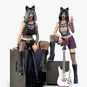 Rock Cat Girl model