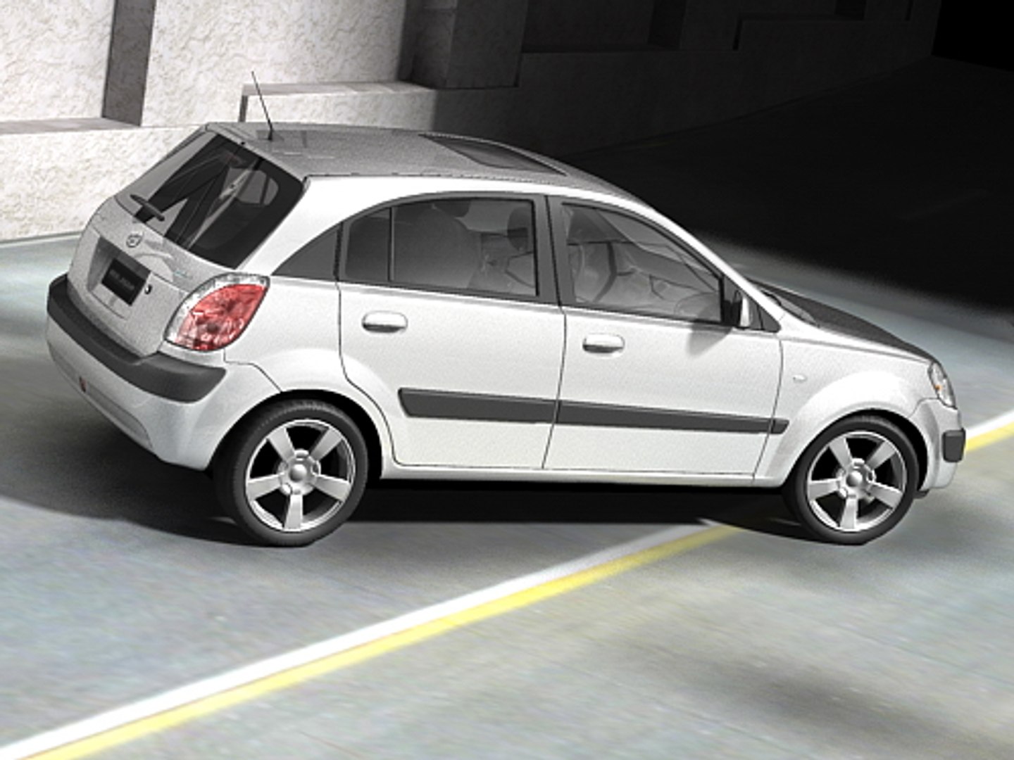 Kia Rio Sedan Hatchback 3d 3ds