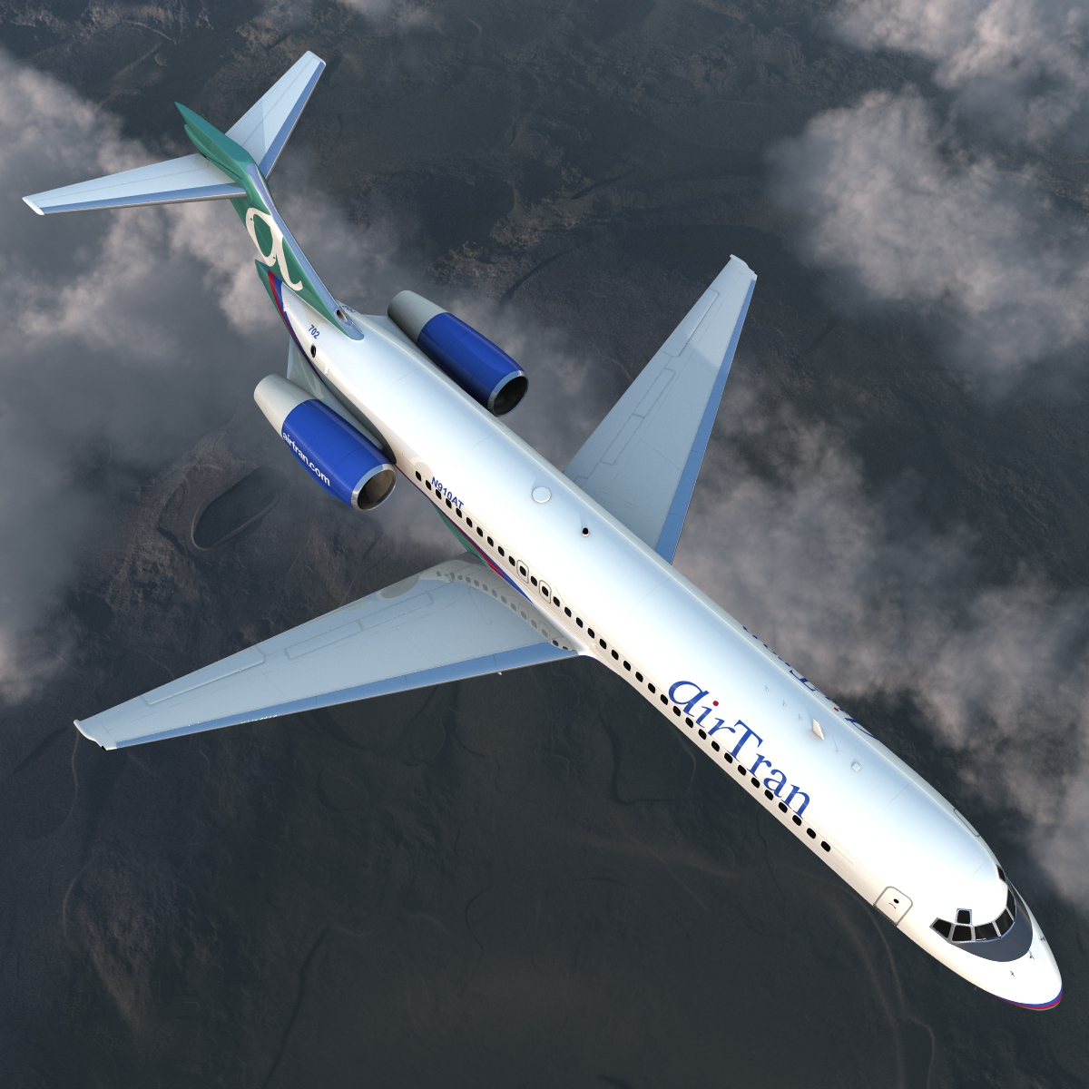 3d Model Boeing 717 200 Airtran