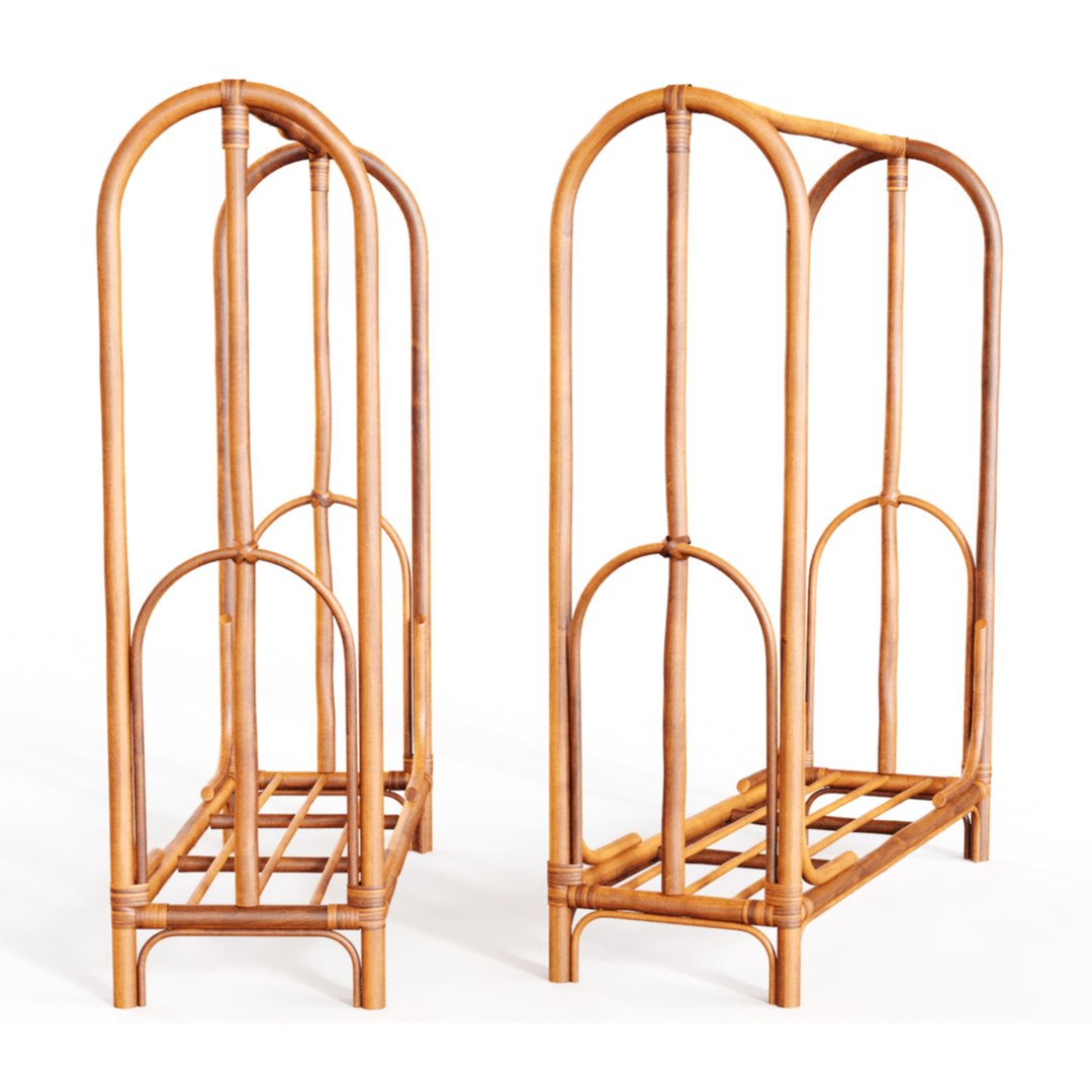 3D Model Bamboo Clothes Rack - TurboSquid 1905842