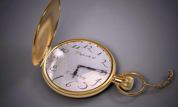 3d gold watch model