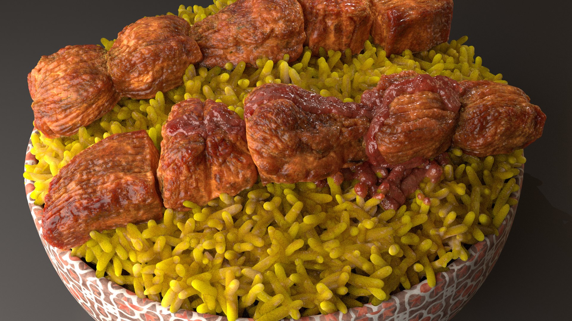 3D Chicken And Rice - TurboSquid 2297593