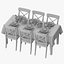 3D model ikea table dining set