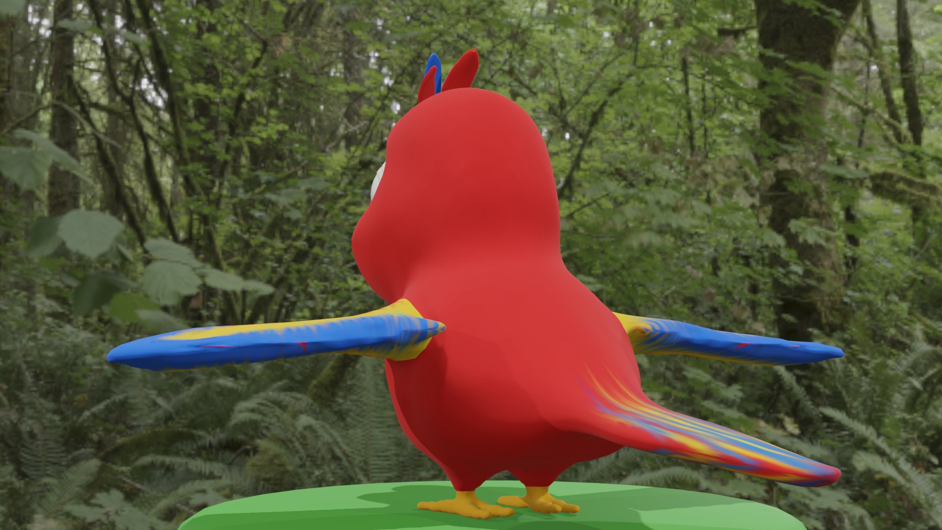 3D Parrot Ari Cartoon - No Rig Model - TurboSquid 2339815
