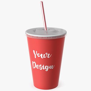 3D Drink Cup Red model