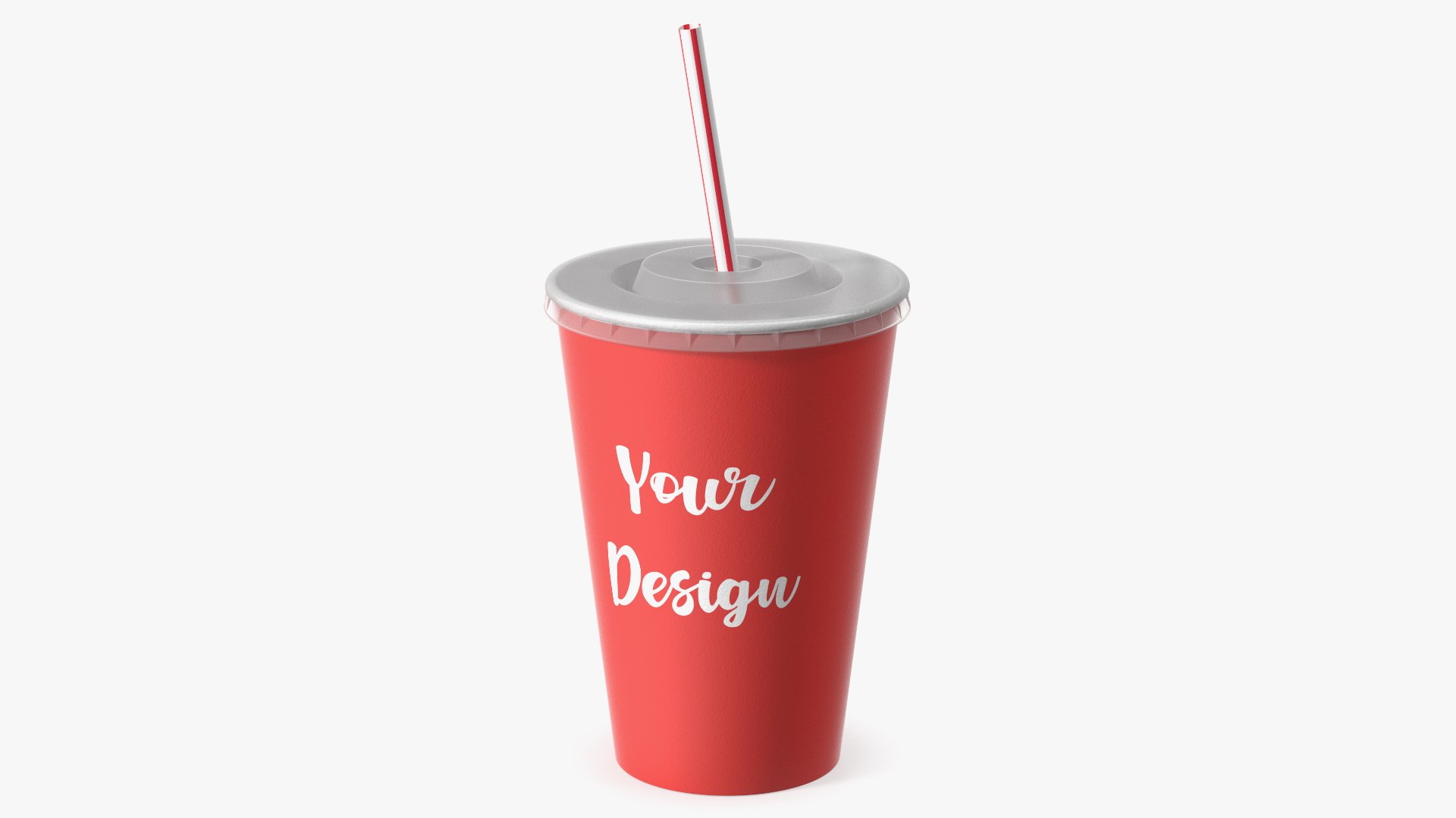 Drink Cup Red 3D model preview