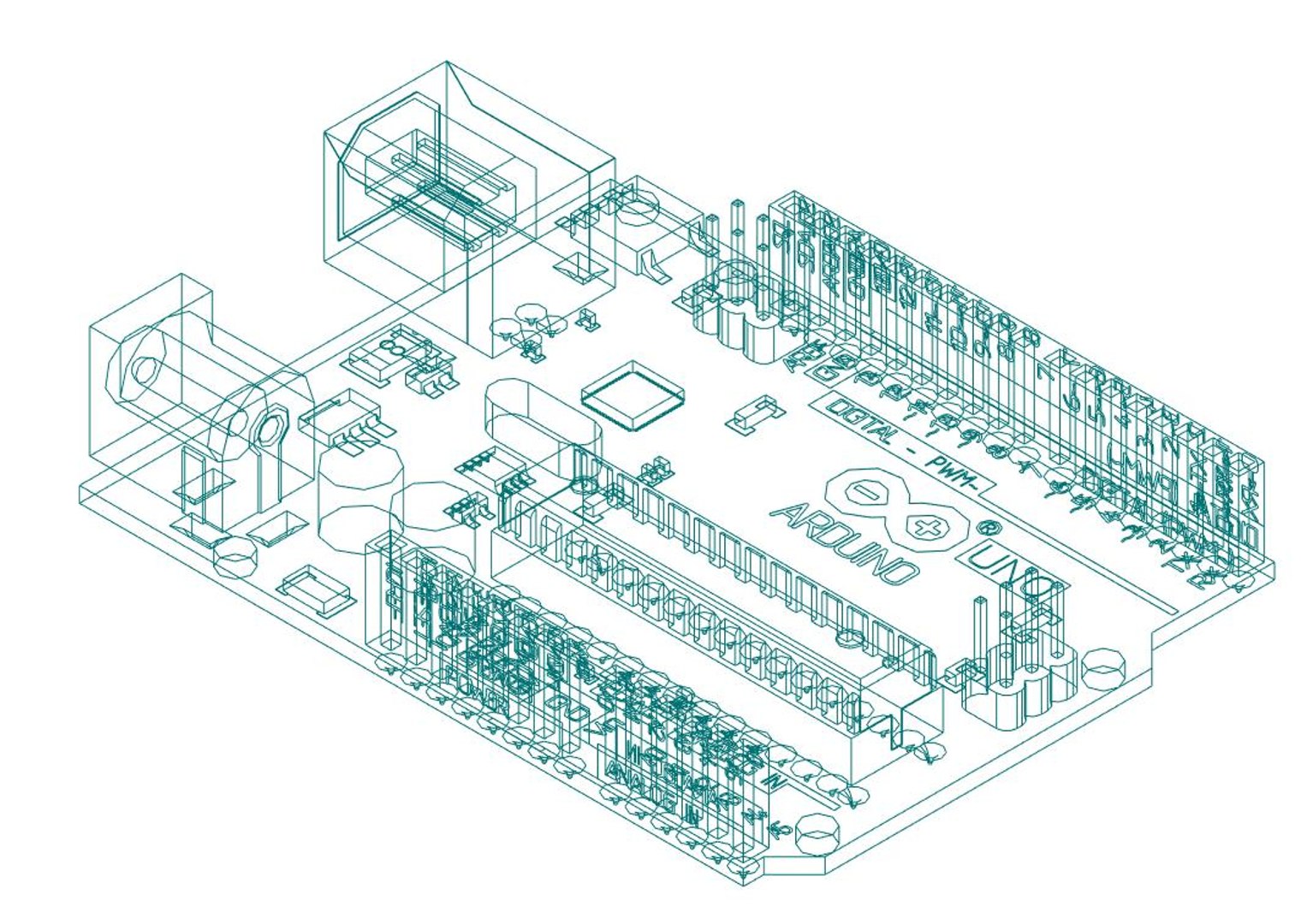 Arduino uno 3D model - TurboSquid 1515932