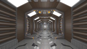3D Sci Fi Corridor Futuristic model
